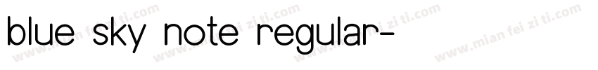 blue sky note regular字体转换